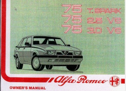 Руководство по ремонту: Alfa Romeo 75 t.spark, 75 2,5 V6, 75 3.0 V6