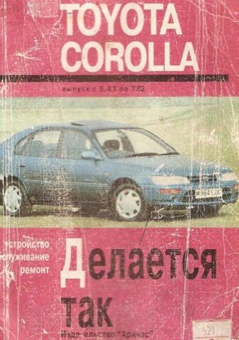 Toyota Corolla выпуск 5.83 по 7.92 Делается так